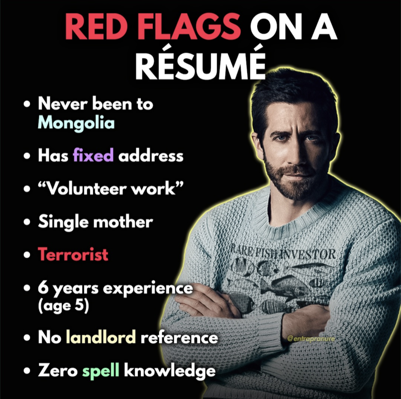 Red flags on a résumé